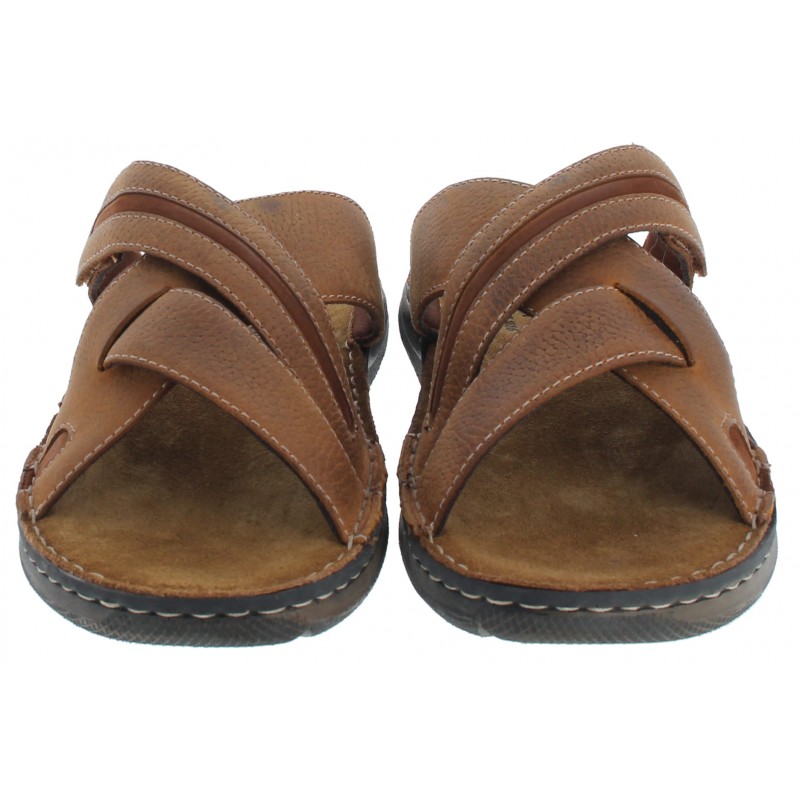 Josef Seibel Maverick 22 Men s Leather Sandals in Castagne